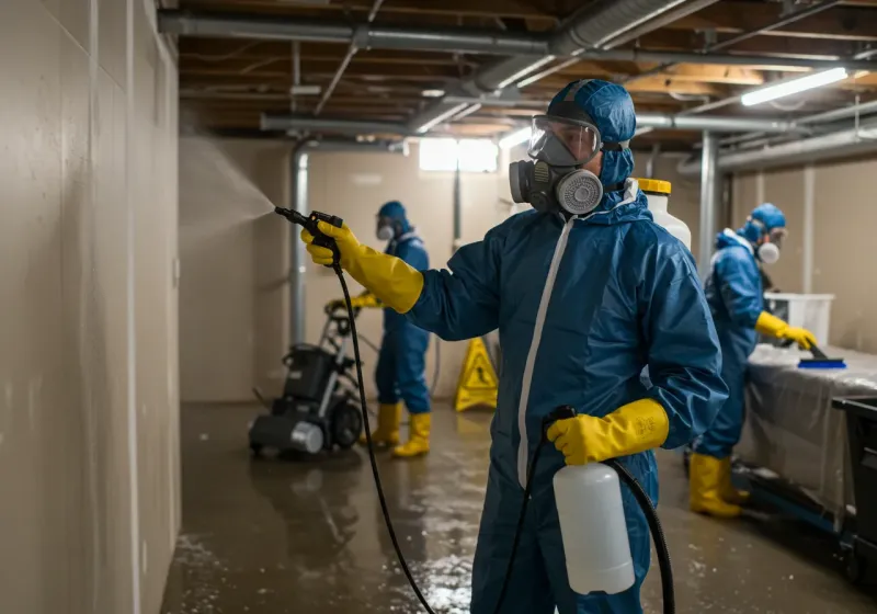 Basement Sanitization and Antimicrobial Treatment process in Fairfield, OH