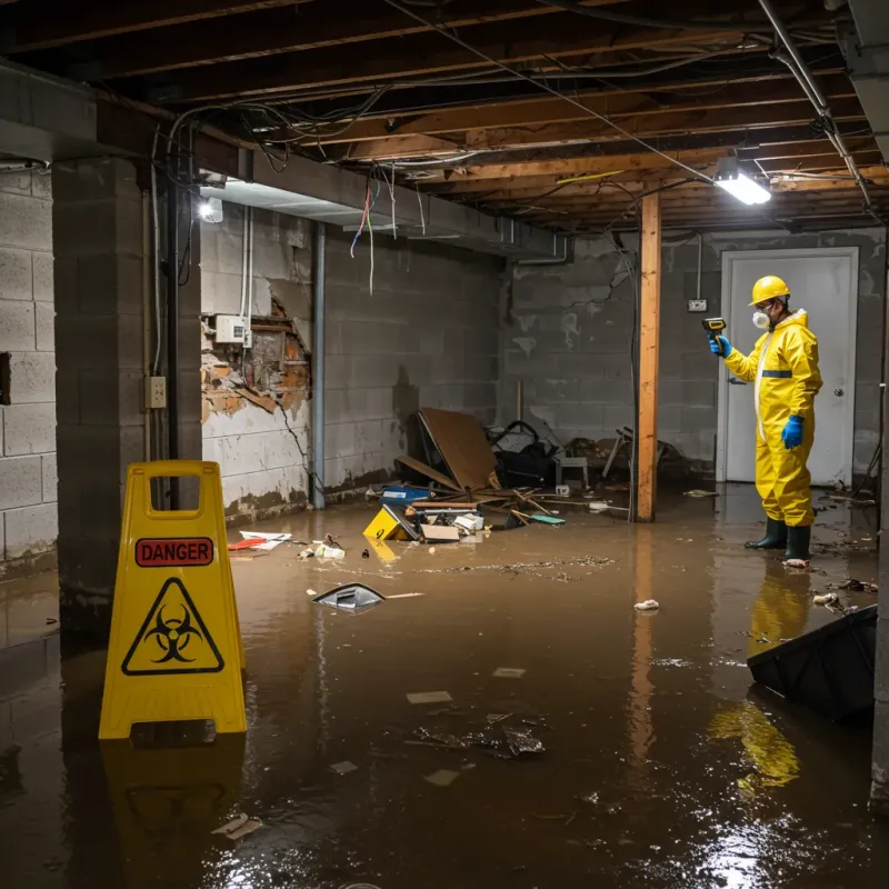 Flooded Basement Electrical Hazard in Fairfield, OH Property